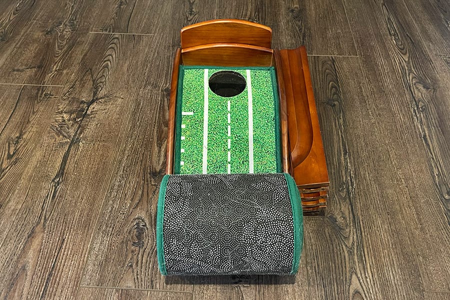 perfect practice golf mat rolled up