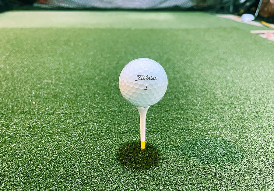 swingturf ball on golf tee